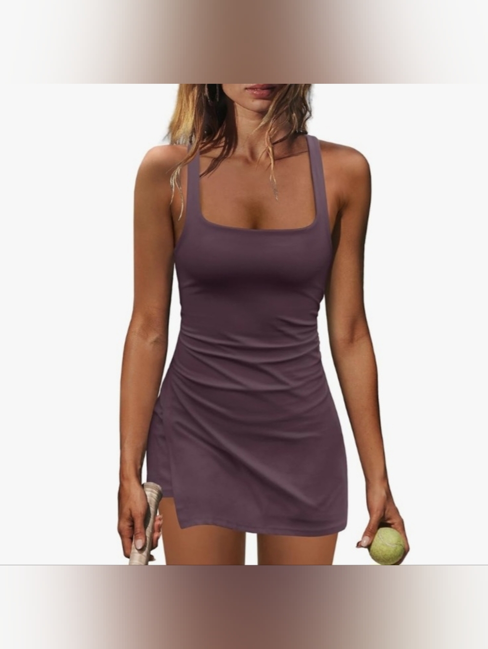 Nirovien Womens Tennis Dress with Built in Shorts Athletic Dresses Workout Dress
